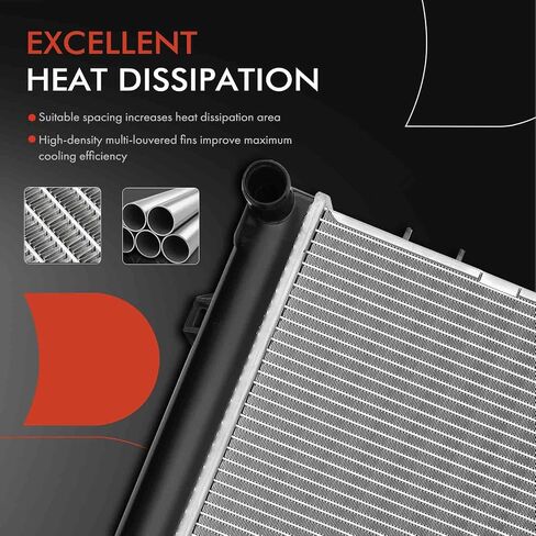 A-Premium Engine Coolant Radiator Assembly with Transmission Oil Cooler Compatible with Jeep Grand Cherokee 1993-1997, Grand Wagoneer 1993 5.2L, Automatic Transmission, Replace# 52028378, 52028397 in Saudi Arabia
