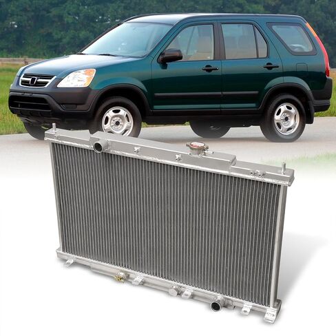 موزعي AJP Dual Core 2 صف كامل من الألومنيوم محرك المحرك ترقية التبريد المتوافقة/استبدال CR-V CRV 2.4L دليل M/T 2002 2003 2004 2005 2006 02 03 04 06 06 in Saudi Arabia