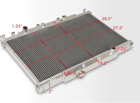 موزعي AJP Dual Core 2 صف كامل من الألومنيوم محرك المحرك ترقية التبريد المتوافقة/استبدال CR-V CRV 2.4L دليل M/T 2002 2003 2004 2005 2006 02 03 04 06 06 in Saudi Arabia