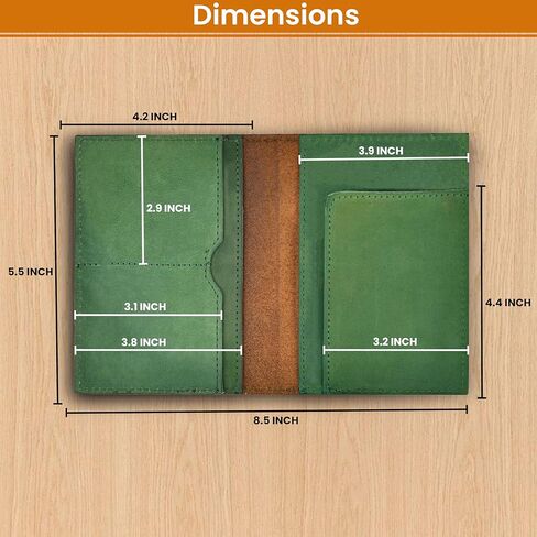 LEATHER VILLAGE Leather Passport Holder Cover – Travel Wallet with Card Slots, Vintage Passport Case for Men & Women – Cute Organizer for Travel Accessories & Documents - Distressed Brown in Kuwait