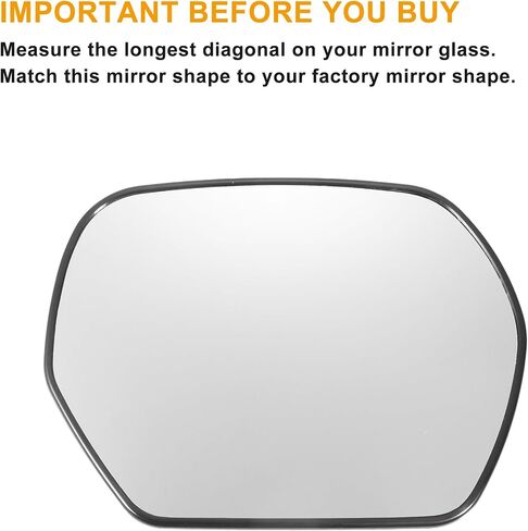 X AUTOHAUX Pair Car Rearview Left Right Side Mirror Glass Replacement W/Backing Plate Heated White Glass for Honda Odyssey 2010-2013 in Saudi Arabia