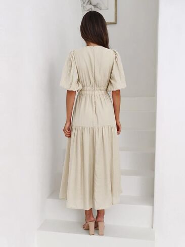 2025 Summer Deep V الرقبة فساتين غير رسمية للنساء in Saudi Arabia