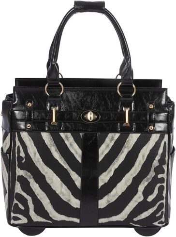 JKM & Company Rolling Laptop Bag Women, Rolling Briefcase for Women, 13"-17" Inch Laptop Bag with Wheels in Saudi Arabia