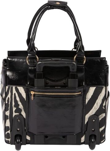 JKM & Company Rolling Laptop Bag Women, Rolling Briefcase for Women, 13"-17" Inch Laptop Bag with Wheels in Saudi Arabia