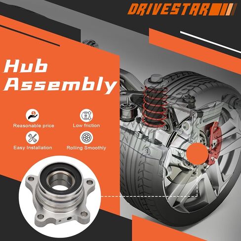 (Pair) DRIVESTAR 512228+512227 Rear Wheel Hub & Bearing for Lexus GX460 2010 11 12 13 2014, 2003-2009 for Lexus GX470 2003-2013 for Toyota 4Runner 2007-2013 for Toyota FJ Cruiser,4 Lug w/ABS in Saudi Arabia