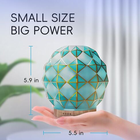 100ml Ceramic Oil Diffuser, Ultrasonic Aromatherapy Diffuser with 7 Colour LED Lights, with Remote Control, Cool Mist Humidifier, Timed Mist, Auto Off in Saudi Arabia