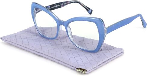 2/4/5 Pack Square Reading Glasses Blue Light Blocking Readers Spring Hinge for Women Men in Kuwait