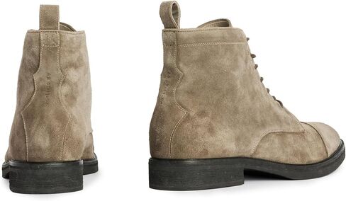 حذاء رجالي من AllSaints من الجلد السويدي Drago بطول الكاحل، أخضر كاكي، 11 in Kuwait