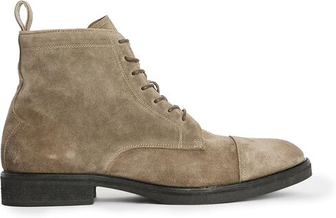 حذاء رجالي من AllSaints من الجلد السويدي Drago بطول الكاحل، أخضر كاكي، 11 in Kuwait