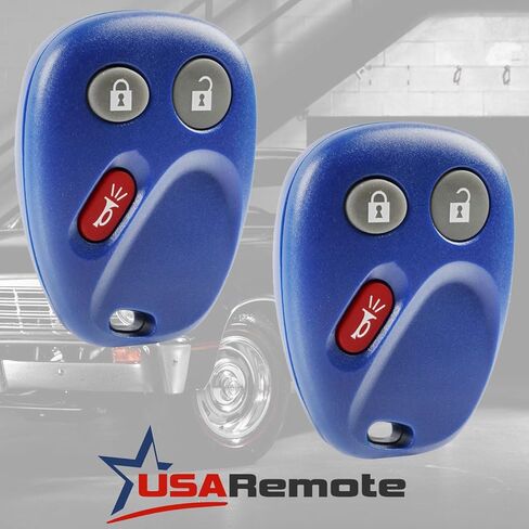 key fob under under underies fits buick rainier/chevy trailblazer/gmc invoy/isuzu ascender/oldsmobile bravada (15008008 15008009 Blue) ، مجموعة من 2 in Saudi Arabia