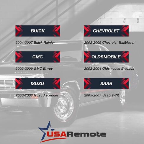 key fob under under underies fits buick rainier/chevy trailblazer/gmc invoy/isuzu ascender/oldsmobile bravada (15008008 15008009 Blue) ، مجموعة من 2 in Saudi Arabia