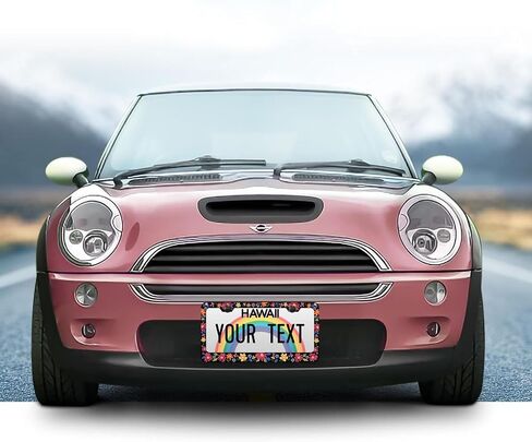 Colorful Botanical Flower License Plate Frame - Rustproof Aluminum, Universal Fit for Car Truck SUV, Easy Install & Compliant with Traffic Regulations,Gift for Women Car Owners in Saudi Arabia