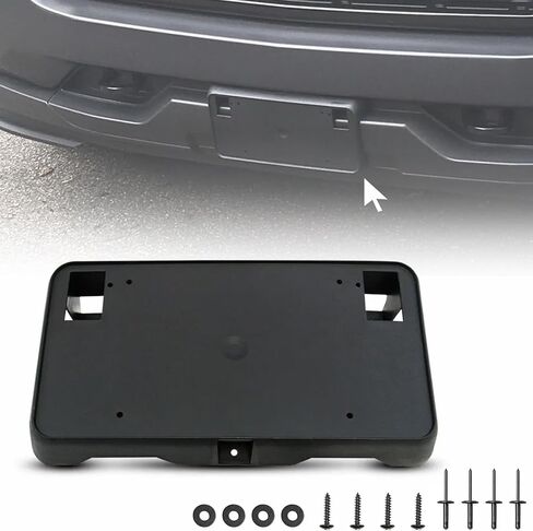 Front License Plate Frame for Chevy Silverado 1500 2016 2017 2018 Front Bumper License Plate Holder Mounting Bracket Replace # 23354526 GM1068172 in Saudi Arabia