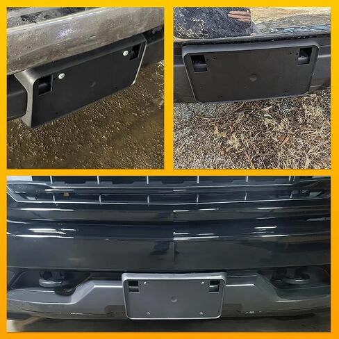 Front License Plate Frame for Chevy Silverado 1500 2016 2017 2018 Front Bumper License Plate Holder Mounting Bracket Replace # 23354526 GM1068172 in Saudi Arabia