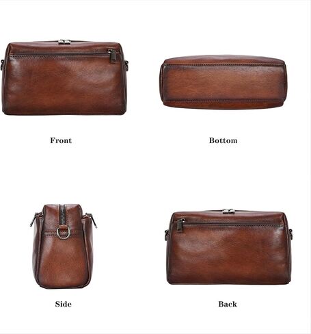 Heshe Leather Crossbody محافظ للنساء حقيبة الكتف عتيقة مع مقصورات متعددة محفظة Hobo الصغيرة لكل يوم in Kuwait