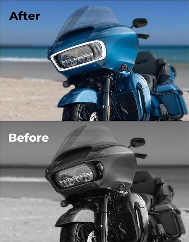 KEMIMOTO Headlight Fairing Vent Trim LED Grille Light Compatible with 2015-2024 Touring Road Glide 2015-2023 CVO Road Glide in Saudi Arabia