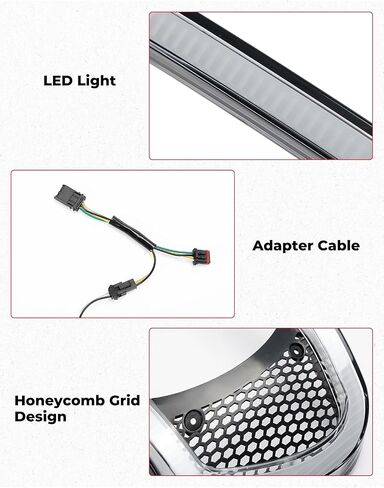 KEMIMOTO Headlight Fairing Vent Trim LED Grille Light Compatible with 2015-2024 Touring Road Glide 2015-2023 CVO Road Glide in Saudi Arabia