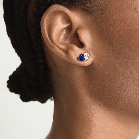 WEARON Turquoise Heart Earrings, Heart Stud Earrings for Women, Gold Turquoise Jewelry Hypoallergenic Love Studs 14K Gold Plated Diamond Boho Western Jewelry Gifts for Woman in Saudi Arabia