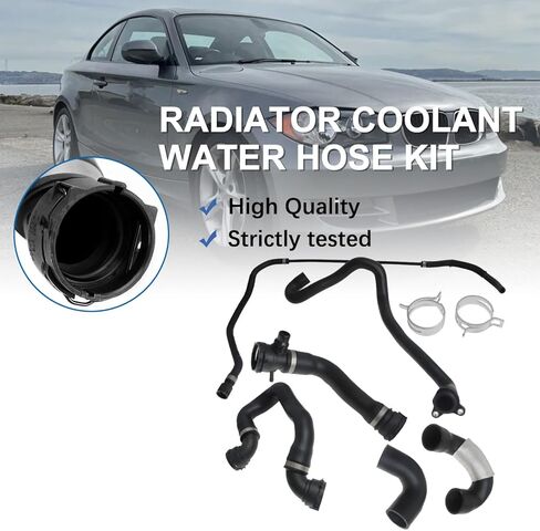 6pcs برودة المبرد المبرد مجموعة أنابيب خلط المياه متوافقة مع 135i 335i xdrive 335xi 2007 2008 2008 2010 استبدال 11537585023 17128570061 17127604542 in Saudi Arabia