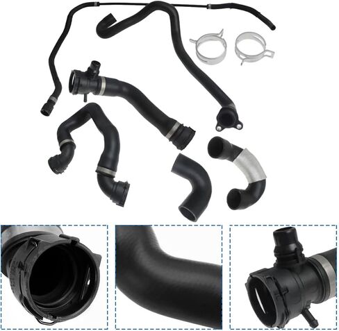 6pcs برودة المبرد المبرد مجموعة أنابيب خلط المياه متوافقة مع 135i 335i xdrive 335xi 2007 2008 2008 2010 استبدال 11537585023 17128570061 17127604542 in Saudi Arabia