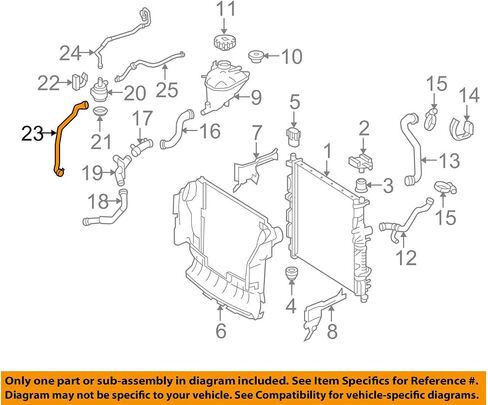 Mercedes OEM 06-11 ML350 3.5L-V6 CHOSIATRY HOSE 1645061335 in Saudi Arabia