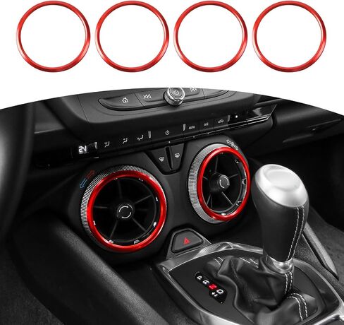 for Camaro Dash Air AC Vent Cover Trim Ring for Chevy Camaro 2017 up Pink Interior Accessories 4pcs in Kuwait