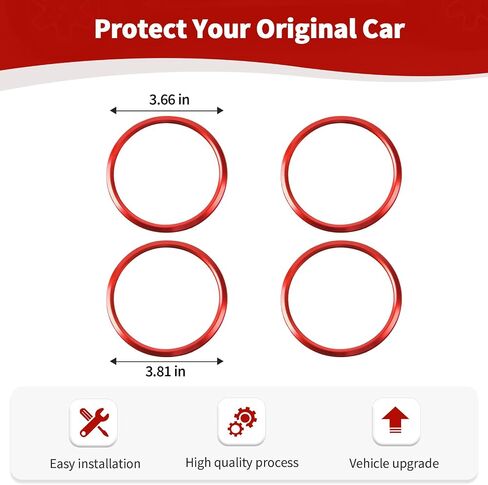 for Camaro Dash Air AC Vent Cover Trim Ring for Chevy Camaro 2017 up Pink Interior Accessories 4pcs in Kuwait