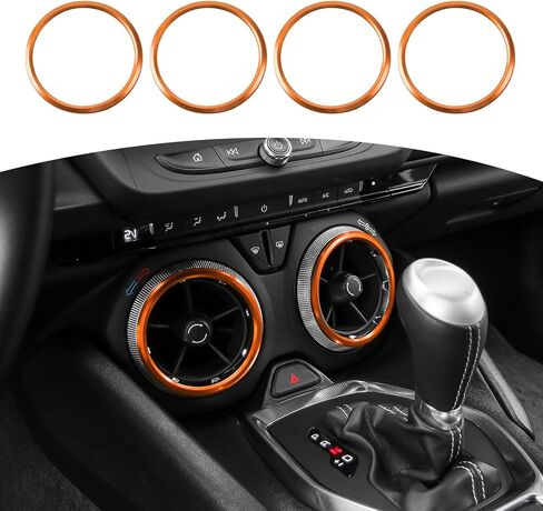 for Camaro Dash Air AC Vent Cover Trim Ring for Chevy Camaro 2017 up Pink Interior Accessories 4pcs in Kuwait