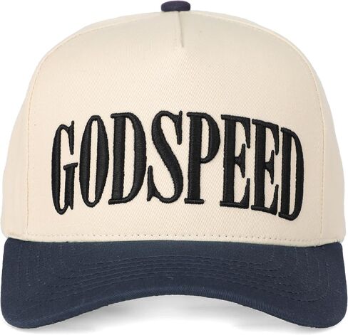 Scarvesme Women Godspeed Embroidery two Tine Cotton Snapback Trucker Hat Cap Baseball Cap in Kuwait