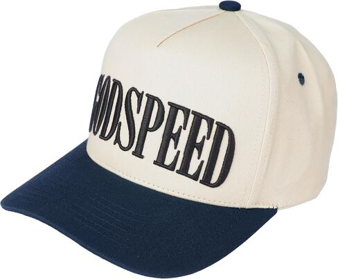 Scarvesme Women Godspeed Embroidery two Tine Cotton Snapback Trucker Hat Cap Baseball Cap in Kuwait