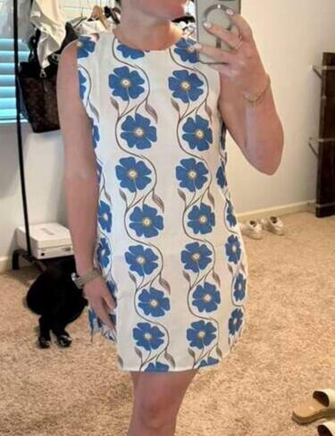 نساء الصيف الأزهار طباعة مصغرة فستان رومانسي بلا أكمام تحول in Kuwait