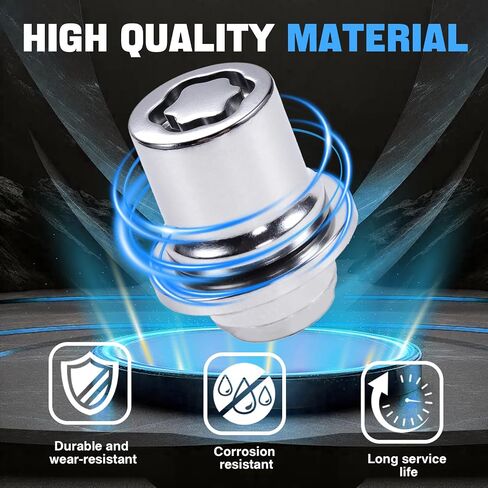 العجلة قفل Lug Nut Set M12 x 1.5 مضاد للسرقة Toyota Camry Tacoma Corolla Highlander Avalon Rav4 Sienna Venza Celica Prius Matrix chr mirai lexus rx350 IS250 ES350 NX200T استبدال 00276-00900 in Kuwait