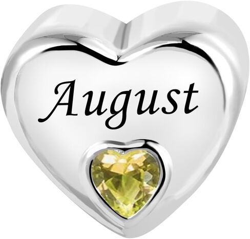 Birthstone Charms for Bracelets Heart Honor Month Flower Gifts for Women Accilible مع أساور Pandora Charms in Kuwait