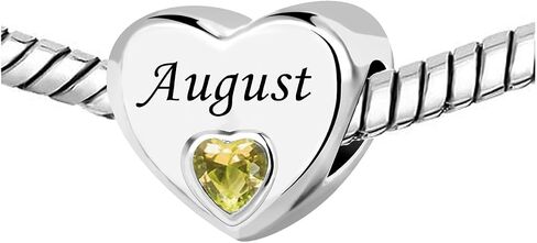 Birthstone Charms for Bracelets Heart Honor Month Flower Gifts for Women Accilible مع أساور Pandora Charms in Kuwait