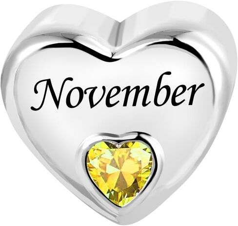 Birthstone Charms for Bracelets Heart Honor Month Flower Gifts for Women Accilible مع أساور Pandora Charms in Kuwait