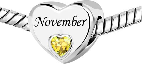 Birthstone Charms for Bracelets Heart Honor Month Flower Gifts for Women Accilible مع أساور Pandora Charms in Kuwait