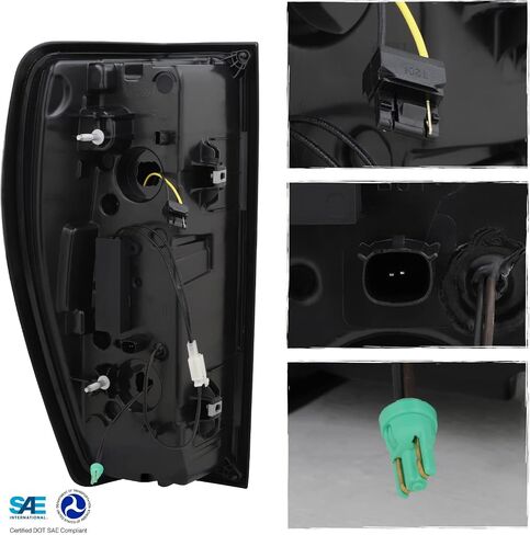 AKKON - FIT 2019-2024 GMC SIERRA 1500 [LED Full] مصابيح الفرامل المصابيح الخلفية [إصدار الهالوجين] عدسة سوداء واضحة in Saudi Arabia