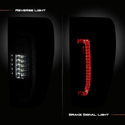 AKKON - FIT 2019-2024 GMC SIERRA 1500 [LED Full] مصابيح الفرامل المصابيح الخلفية [إصدار الهالوجين] عدسة سوداء واضحة in Saudi Arabia