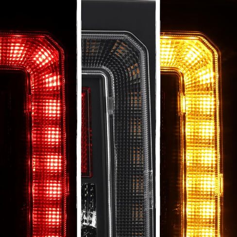 AKKON - FIT 2019-2024 GMC SIERRA 1500 [LED Full] مصابيح الفرامل المصابيح الخلفية [إصدار الهالوجين] عدسة سوداء واضحة in Saudi Arabia