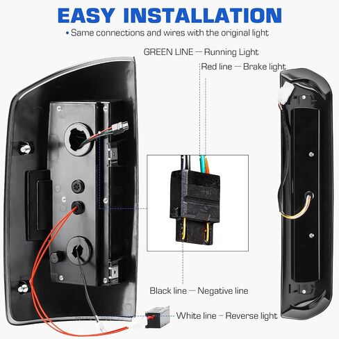 LED Tail Light + 3rd Light Light Fit لـ Dodge RAM 1500 2007-2008 ، مناسب لـ Dodge RAM 2500 3500 2007-2009 (نوع هالوجين ، إصدار LED المصنع) مجموعة مصباح خلفي خلفي ، عدسة دخان in Saudi Arabia