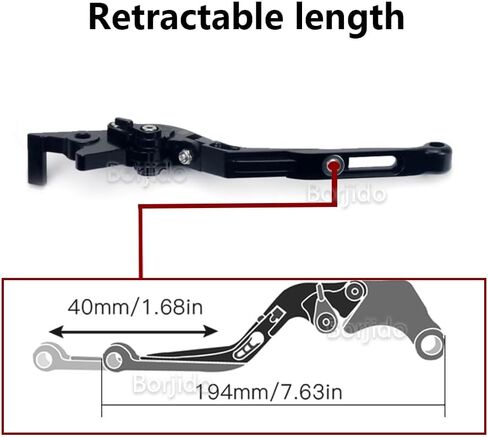 Generic REBEL1100 DTC Folding Brake & Clutch Levers, CNC Machined Aluminum, Adjustable, Stainless Steel Hardware, 7.6x2.3 inches, 2020-2023 Models in Saudi Arabia