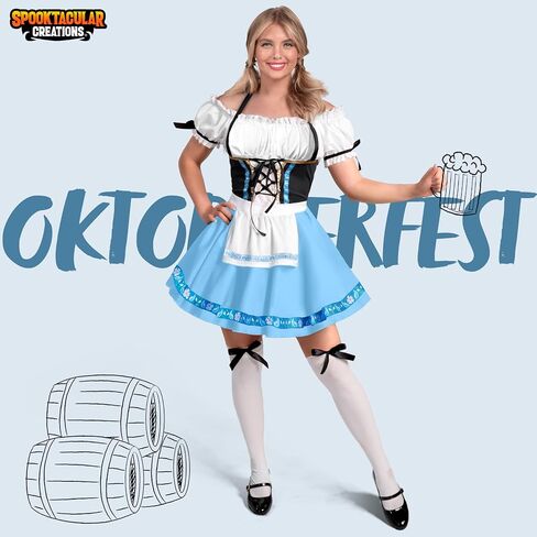 إبداعات spooktacular نساء فستان مهرجان أكتوبر ، أزياء هالوين مهرجان أكتوبر للهالوين لباس الحفلات ومهرجان البيرة in Kuwait