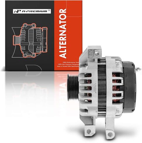 A-Premium Convalator متوافق مع Chevrolet Trailblazer 2007-2009 ، GMC Envoy 2007-2009 ، Buick Rainier 2007 ، Isuzu & Saab ، L6 4.2L ، 12V 150A CW 6-GROOVE PUNLEY ، استبدل# 15225928 in Saudi Arabia