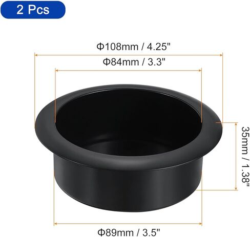 UXCELL 2 PCS كوب مسقط في البلاستيك ، 1.38 "× 4.25" يمكن أن يشرب الحامل حامل كوب طاولة البوكر. in Saudi Arabia