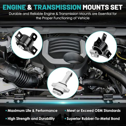 Engine Motor Mount & Transmission Mount Torque Strut Mount Set of 4 Fit for Toyota Camry 2010-2011 L4 2.5L Automatic Transmission Engine Motor Trans Mount Set#A62009, A4295, A62062, A4288 in Saudi Arabia