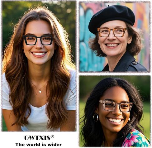 Oprah Style Reading Glasses for Women Blue Light Blocking Square Oversized Stylish Thick Readers Spring Hinge in Saudi Arabia