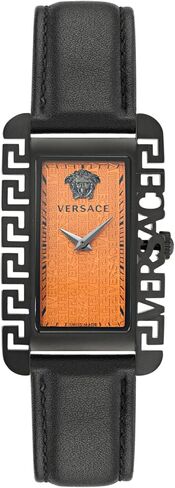 Versace Flair Collection Luxury Mens Watches مع حزام أسود وحالة تتميز بالطلب البرتقالي in Saudi Arabia
