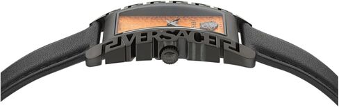 Versace Flair Collection Luxury Mens Watches مع حزام أسود وحالة تتميز بالطلب البرتقالي in Saudi Arabia