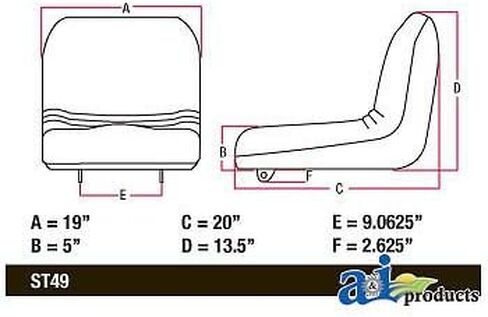 Pro Parts Place REPLACEMENT SEAT COMPATIBLE WITH JOHN DEERE LAWN MOWER YELLOW DRIVER SIDE VINYL in Saudi Arabia