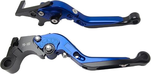 مجموعة ذراع القابض الفرامل بديلة لـ Yamaha MT-03 MT03 FZ-03 FZ03 2015-2023 / YZF R3 R25 2015-2023 أرقام مقابض دراجة نارية قابلة للتعديل قابلة للتعديل من الألومنيوم (الأزرق) in Kuwait